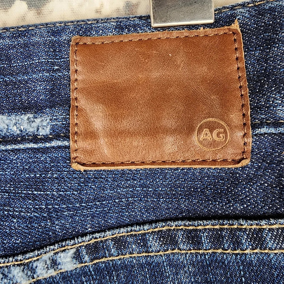 AG Adriano Goldschmied Ex Boyfriend Slim Slouchy Crop Jeans Distressed Size 25R - Picture 12 of 16